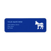 Democraat Donkey Label (Voorkant)