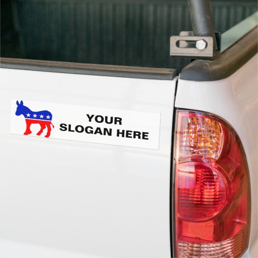 Democraat Donkey Logo Bumpersticker (Op Truck)