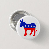 Democraat Donkey Logo Ronde Button 3,2 Cm (Voorkant /achterkant)