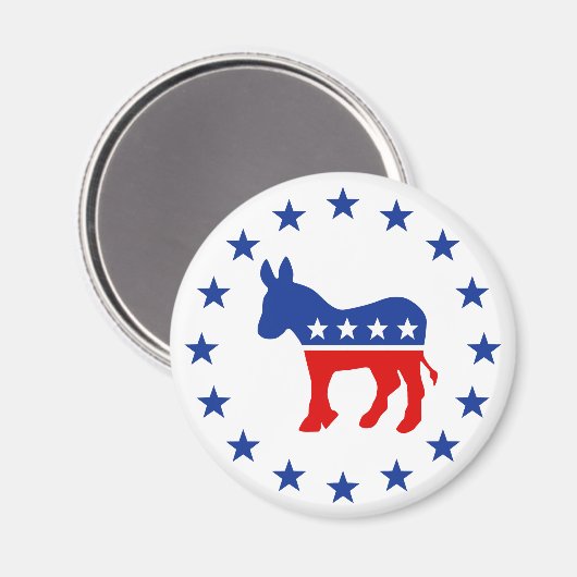 Democraat Donkey Magnet (Voorkant / Achterkant)