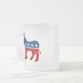 Democraat Donkey Matglas Koffiemok (Voorkant links)