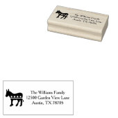 Democraat Donkey Political Blue Return Address Rubberstempel (Gestempeld)