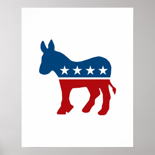 Democraat Donkey Poster (Voorkant)