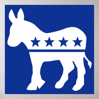 Democraat Donkey Poster