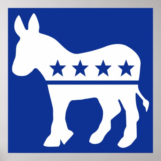 Democraat Donkey Poster (Voorkant)