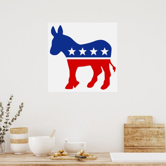 Democraat Donkey Poster (Keuken)