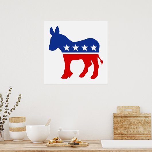 Democraat Donkey Poster (Keuken)