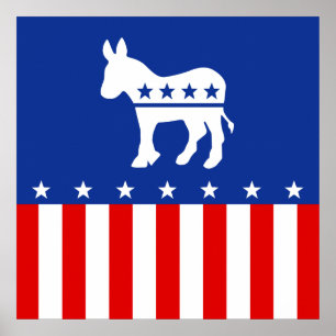 Democraat Donkey Poster