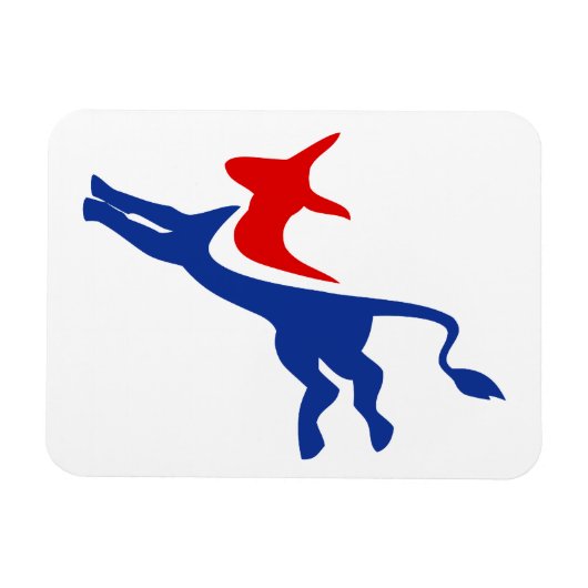 Democraat Donkey Premium Magnet Magneet (Horizontaal)