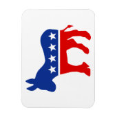 Democraat Donkey Premium Magnet Magneet (Verticaal)