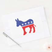 Democraat Donkey Rechthoekige Sticker (Envelop)