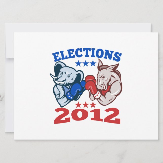 Democraat Donkey Republican Elephant Mascot 2012 (Voorkant)