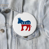 Democraat Donkey Ronde Button 4,0 Cm (In situ)