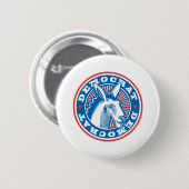 democraat donkey ronde button 5,7 cm (Voorkant /achterkant)