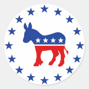 Democraat Donkey Round Sticker