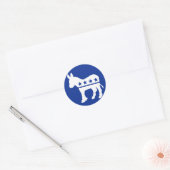 Democraat Donkey Round Sticker (Envelop)