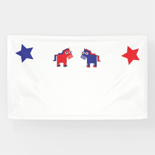 Democraat Donkey Spandoek (Horizontaal)