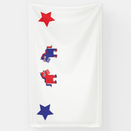 Democraat Donkey Spandoek (Verticaal)