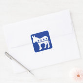 Democraat Donkey Square Sticker (Envelop)