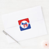 Democraat Donkey Square Sticker (Envelop)