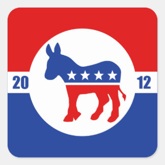 Democraat Donkey Square Sticker