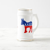 Democraat Donkey Stein Bierpul (Voorkant rechts)