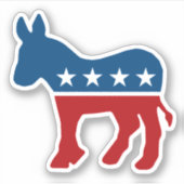 Democraat Donkey Sticker (Voorkant)