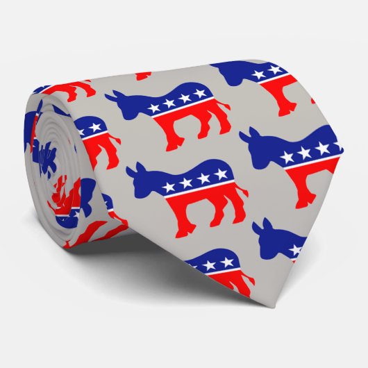 democraat donkey stropdas (Opgerold)
