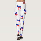 Democraat Donkey Symbol Red White en Blue Leggings (Achterkant)