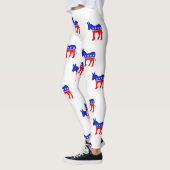 Democraat Donkey Symbol Red White en Blue Leggings (Links)