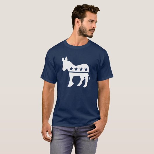Democraat Donkey T shirten T-shirt (Voorkant volledig)