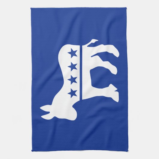 Democraat Donkey Theedoek (Verticaal)