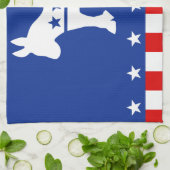 Democraat Donkey Theedoek (Gevouwen)