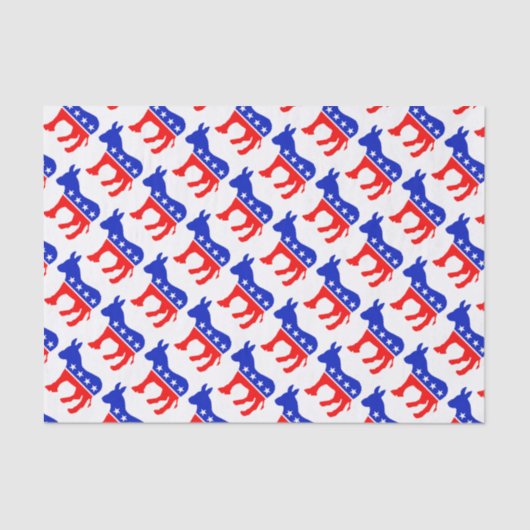 Democraat Donkey Tissuepapier (Voorkant)