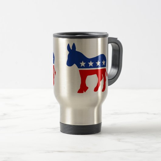 Democraat Donkey Travel Mug Reisbeker (Voorkant rechts)
