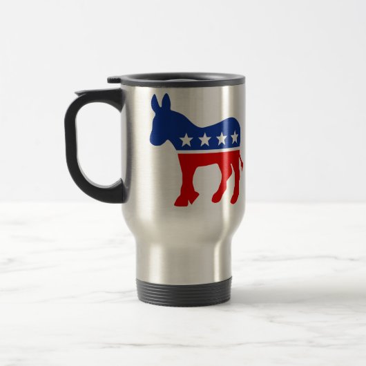 Democraat Donkey Travel Mug Reisbeker (Links)