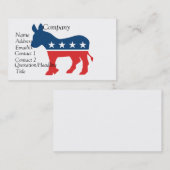 Democraat donkey visitekaartje (Voorkant / Achterkant)