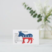 Democraat donkey visitekaartje (Staand voorkant)