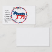 Democraat donkey visitekaartje (Voorkant / Achterkant)