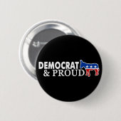 Democraat en Proud Ronde Button 5,7 Cm (Voorkant /achterkant)