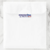 Democraat en Proud Ronde Sticker (Tas)