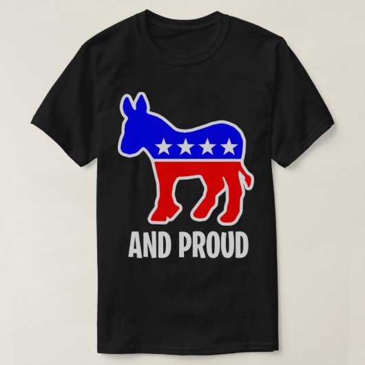 DEMOCRAAT EN TROTS T-SHIRT (Design voorkant)