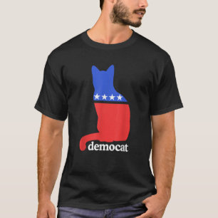 Democraat Funny Kitty Cat Graphic T-shirt
