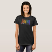 Democraat Gay Pride Flag Barcode Queer Rainbow LGB T-shirt (Voorkant volledig)