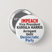 Democraat Harris Aanklagen Ronde Button 5,7 Cm (Voorkant /achterkant)
