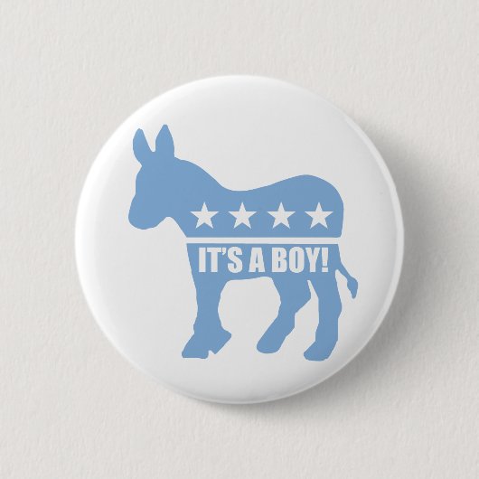 democraat het is een jongetje ronde button 5,7 cm (Voorkant)