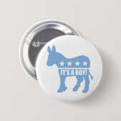 democraat het is een jongetje ronde button 5,7 cm (Voorkant /achterkant)