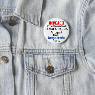 Democraat Impeach Harris Ronde Button 5,7 Cm