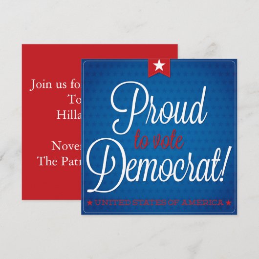 democraat kaart (Voorkant / Achterkant)