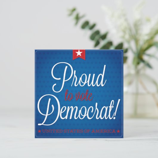 democraat kaart (Staand voorkant)